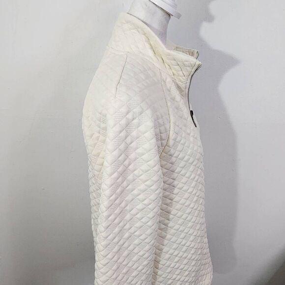 Isaac Mizrahi Cream Quilted Jacket Size XXS Ivory Lightweight Jacket - Picture 4 of 7